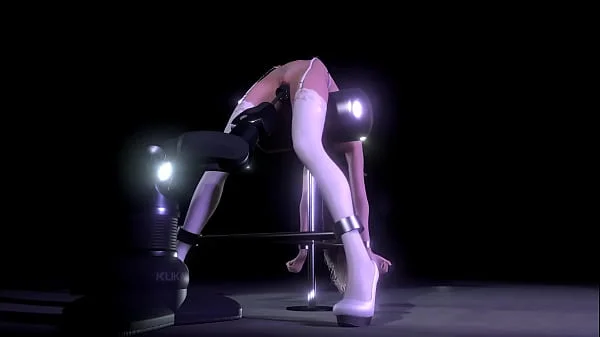 Blonde Girl on a BDSM Sex machine | 3D Porn