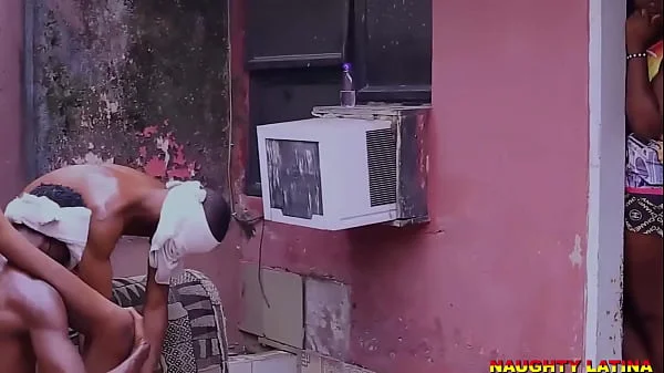 STEP MOM GAVE TWO STEP SON HER FRIEND TO FUCK - AFREICAN THREESOME