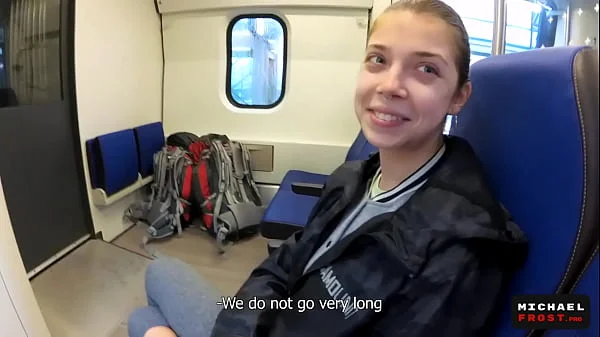 Real Public Blowjob in the Train | POV Oral CreamPie by MihaNika69 and MichaelFrost