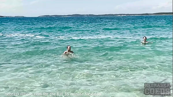 spending vacation on topless beach and miss pussycat lesbian banging rebeka ruby private moment