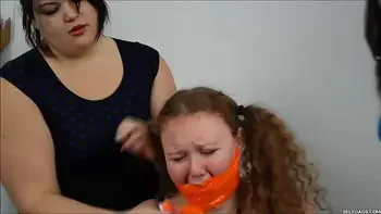 Slutty Whore Turned Gagged Slave By Three Lesbian Women Who Loves Gagging Girls!