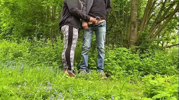 Sexy BBW MILF holds my cock while I pee outside this weekend