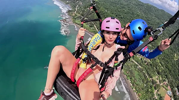 Wet and Messy Extreme SQUIRTING while PARAGLIDING 2 in Costa Rica