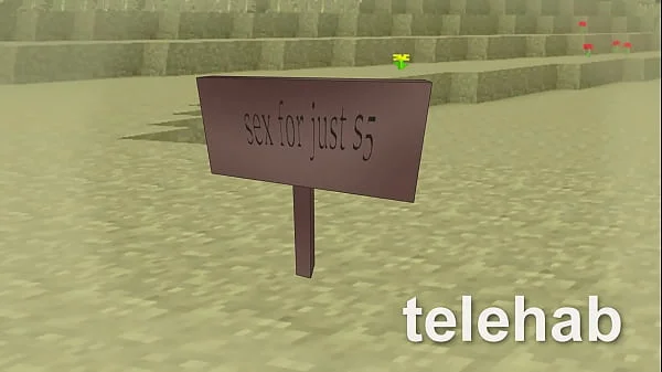 Alex is stuck in a fence in MINECRAFT Hentai 2d porn