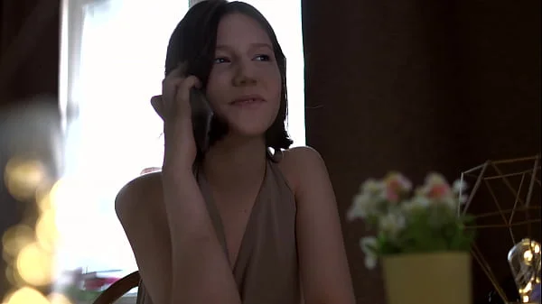 Slim teen double penetrated