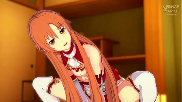Asuna unplanned sex POV in a village room online