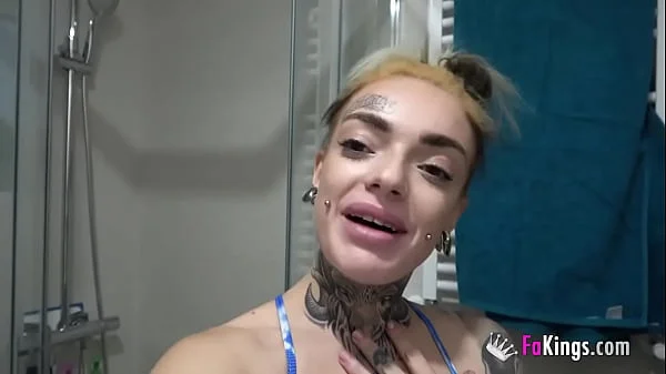 Alternative Spanish girl Lady Medusa makes her porn debut by banging her coach!