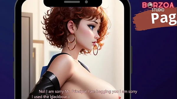 Step-Grand-Daddy's big dick cum's in mouth to virgin teen in school office