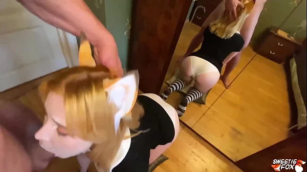 Redhead Deepthroat Big Cock and Sex Toy and Doggystyle Fuck