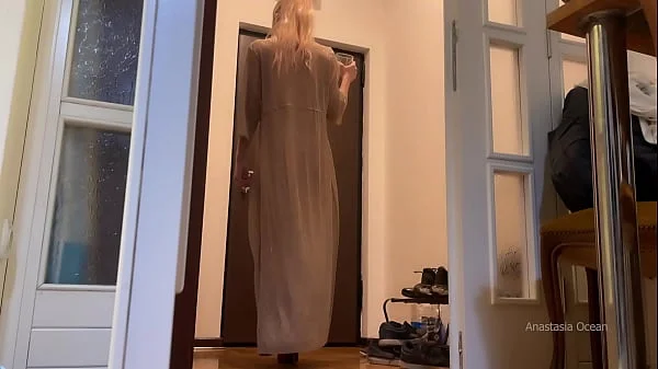 I sucked the delivery guy a while my husband was not at home. Hotwife diary.