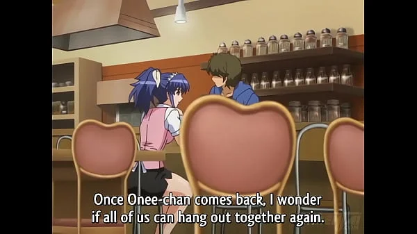 I touch the waitress's ass and she sucks me off behind the bar - Hentai [Subtitled]