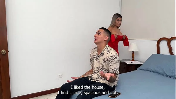 Real estate agent fucks her married client to buy her house, fucks her in the wife's bed! Naty Delgado