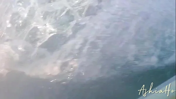 Escaped from the city by jet sky for filling my pussy by cum