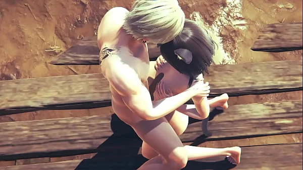 Hentai Uncensored 3D - Kitty boobjob and fucked with creampie - Japanese Asian Manga Anime Game Porn