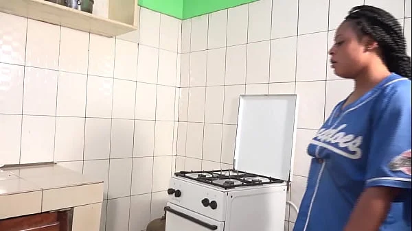 Surprise in the kitchen with my pretty neighbors, we fuck as if we had a date on African porn movies with our porn stars Lulu vroumette and Chris Ramirez