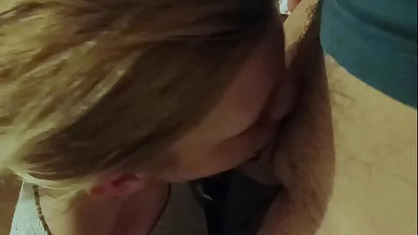 Submissive Blonde Slut on on her knees doing what she does best!