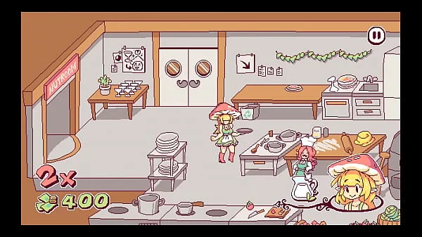 Futanari Di Funghi [ FUTA Hentai Game ] Ep.1 giving then shemale cum as special sauce in the restaurant !