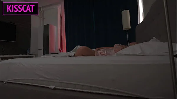 S1E1: Step mom shares hotel room with one bed, so step son fucks tight pussy till facial surprise