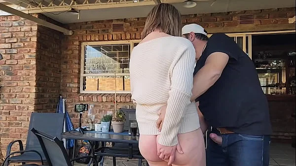 Mutual masturbation with my neighbors wife turns into outdoor creampie