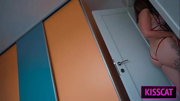 Step mom caught jerking off Step son and let him fuck her in share bed after sexual dreams