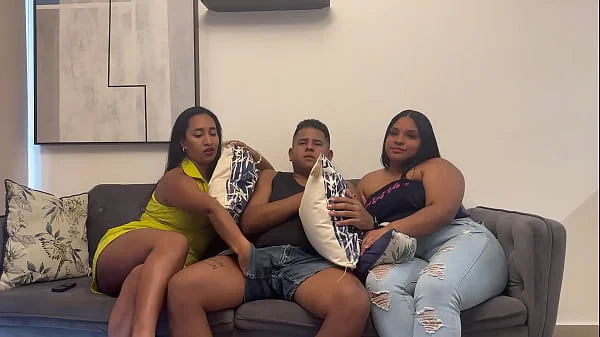 Catching my boyfriend fucking my stepmom. English captions