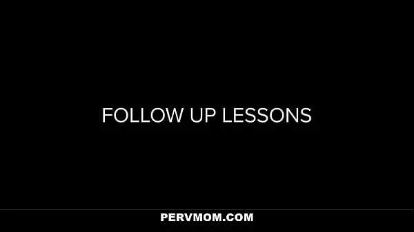 Busty milf masturbating with her stepson