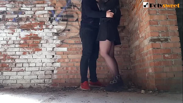 Fucked her BF in an abandoned building (Pegging)