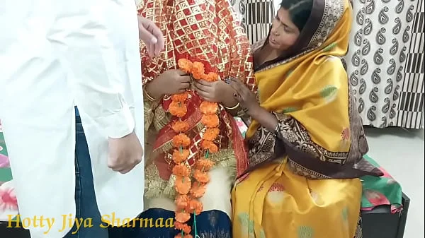 Indian Couple First Wedding Night Sex Enjoy with mother in law threesome sex