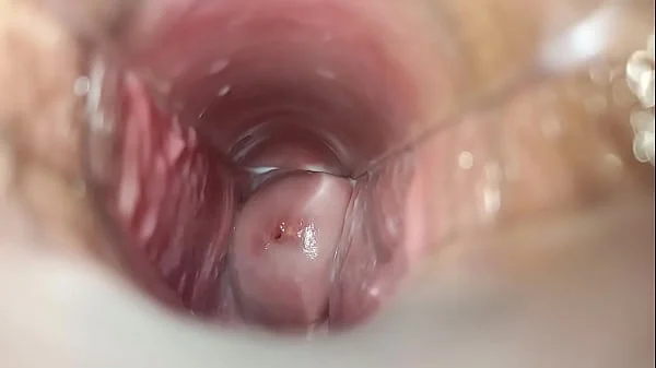 Orgasm inside the vagina close-up