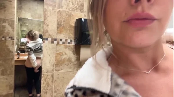 Extremely Risky Bar Blowjob and Downtown Sucking and Flashing
