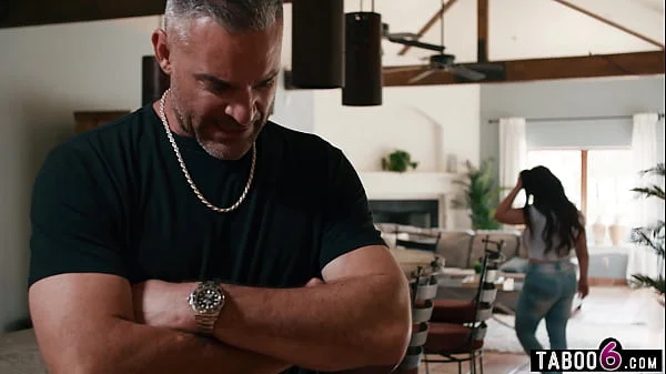 Huge tits Arab teacher on indefinite leave visited by students stepdad