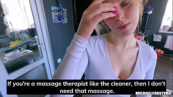 The useless cleaner pays for the fuck-up with her pussy!