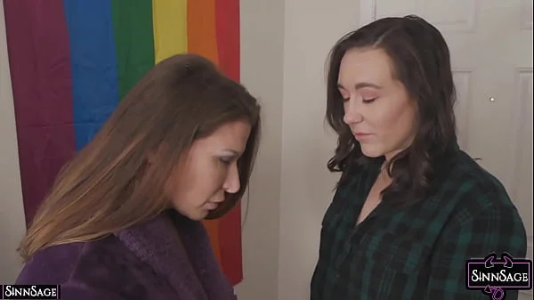 Brunette Sinn Sage Uses Her Dildo Tu Drill Ariex X's Perfect Pussy!