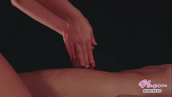 Cumshot slomo – Busty babe gives a nake massage and rides on cock