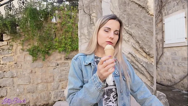 Romantic walk with remote controled vibrator in my pussy