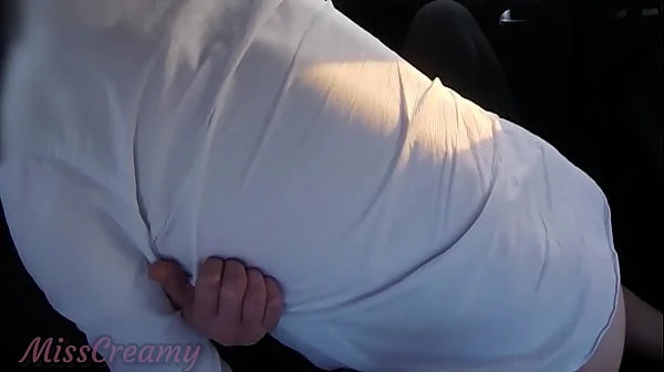 #2 Dick flash to the teacher and she fucks me in the car in a public place - MissCreamy