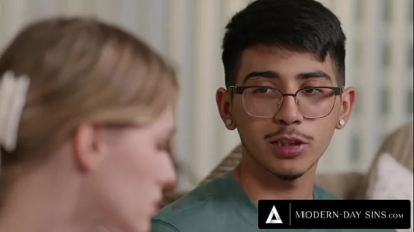 MODERN-DAY SINS - Popular Petite Virgin Cheerleader Melody Marks Loses Virginity To Nerd For A Bet