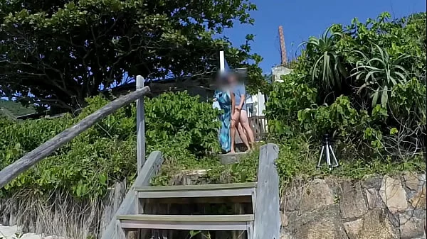 Milf teased a stranger with her tongue and he fucked her in the ass in front of everyone