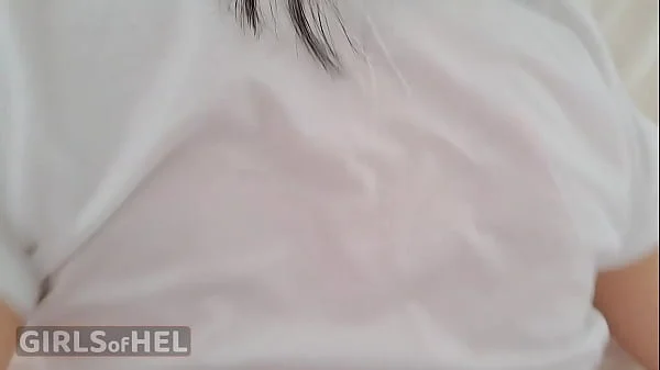 Anal and huge cumshot over Japanese stepdaughter's ass - POV