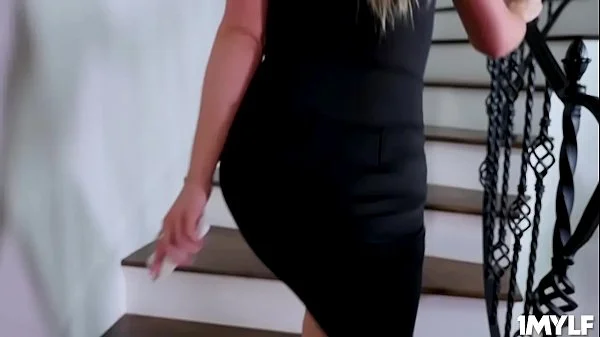 Rachael Cavalli catches stepson jerking off and helps him by sucking his cock and then letting him plow her milf pussy