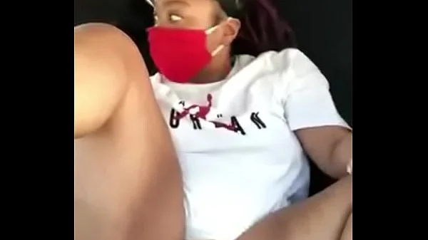 Mzansi girl masturbates in a car