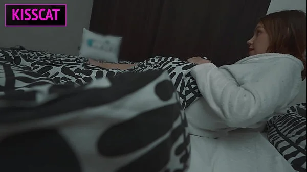 Taboo Fantasy Turns Real? Step mom Helps Step son in Share Bed with Hand, but Fills Pussy with Cum