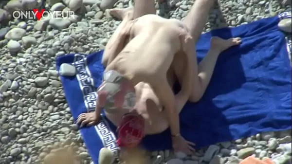 Beach Voyeur. Juicy ass white girl fucked from behind and creampied