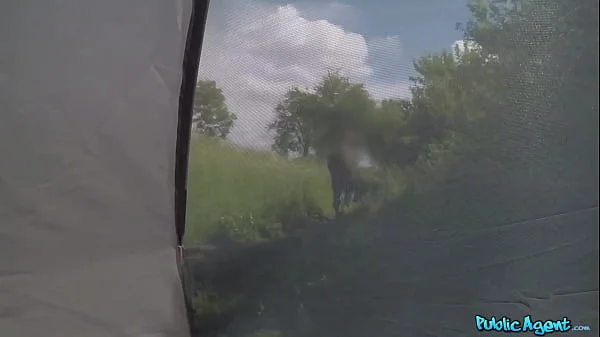 Public Agent - I fucked a French girl with absolutely massive natural tits camping with her boyfriend in their tent!