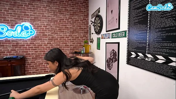 Petite Asian Teen Gets Fucked Hard By Huge White Cock On Pool Table