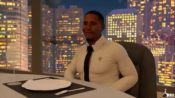 Hot wife sucks off her husband's new boss during a meeting.