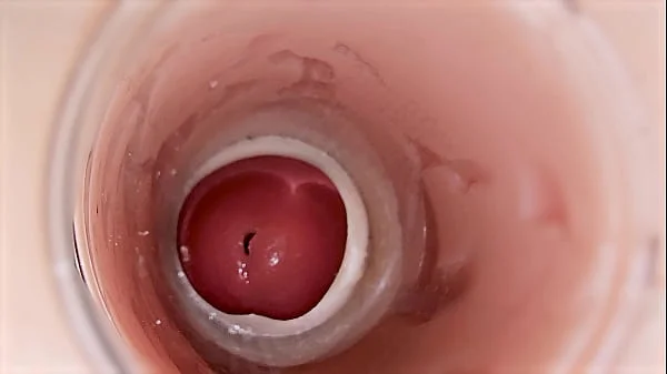 Camera inside deep pussy captures huge ejaculation of sperm