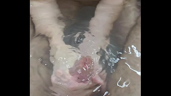 Bath Handjob Ended With HOT Underwater Cumshot!