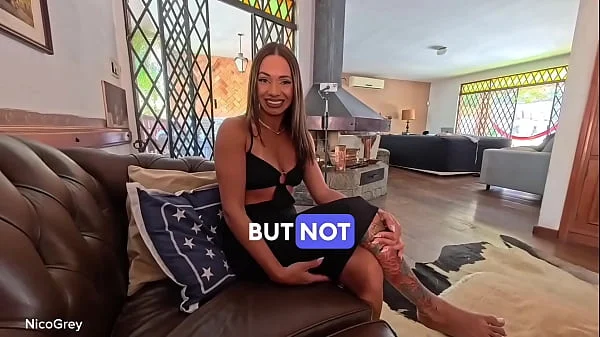 SEXY BRUNETTE BABE LOVES RIMJOB - Natural Boobs Bounce, Sloppy Blowjob, Cum in Mouth POV!