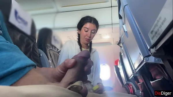 Public Dick Flashing in Airplane - Girl Brought Me To Cumshot In 2 Minutes
